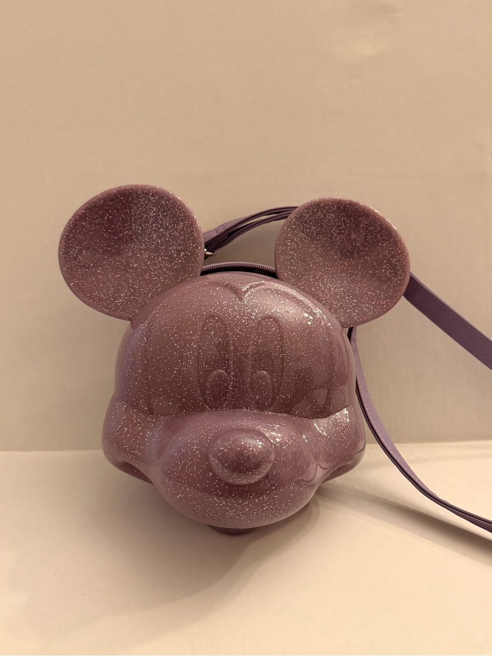 Rare Loungefly  Purple Mickey Head Crossbody Bag -
